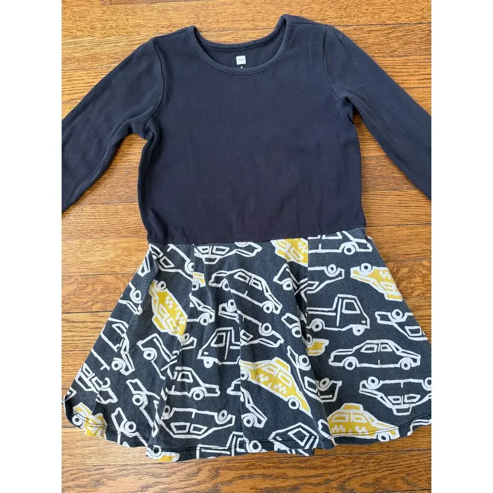 Tea Collection Girls' Cars & Taxi Dress Size 6